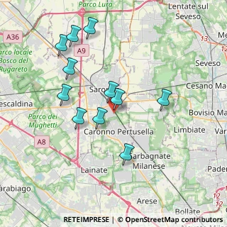 Mappa Vicolo Euclide, 21042 Caronno Pertusella VA, Italia (3.60091)