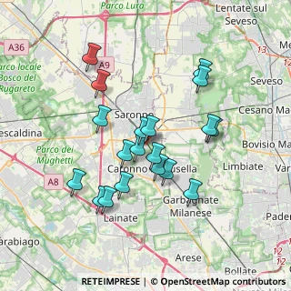 Mappa Vicolo Euclide, 21042 Caronno Pertusella VA, Italia (3.25368)