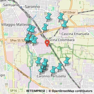 Mappa Vicolo Euclide, 21042 Caronno Pertusella VA, Italia (1.0375)