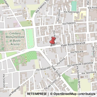 Mappa Viale delle Rimembranze,  50, 21052 Busto Arsizio, Varese (Lombardia)