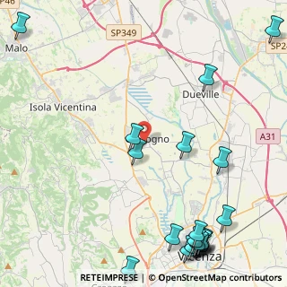 Mappa Via R. Leoncavallo, 36030 Caldogno VI, Italia (6.5145)