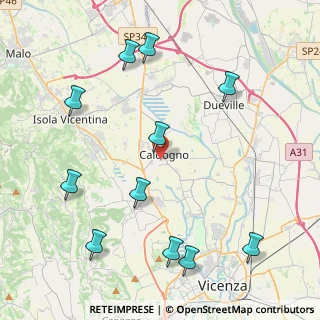 Mappa Via R. Leoncavallo, 36030 Caldogno VI, Italia (5.02182)