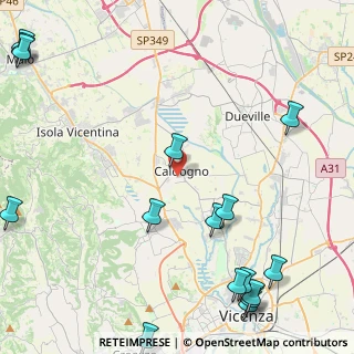Mappa Via R. Leoncavallo, 36030 Caldogno VI, Italia (6.55313)