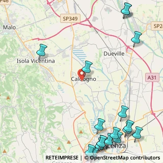 Mappa Via R. Leoncavallo, 36030 Caldogno VI, Italia (7.03895)