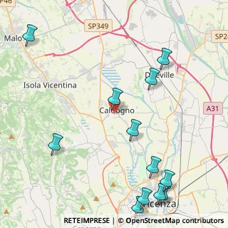 Mappa Via R. Leoncavallo, 36030 Caldogno VI, Italia (5.66417)