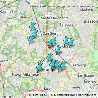 Mappa Via Giovannino Guareschi, 20851 Lissone MB, Italia (1.55765)