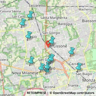 Mappa Via Giovannino Guareschi, 20851 Lissone MB, Italia (2.13583)