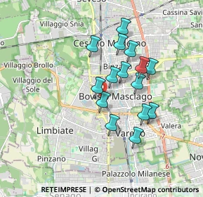 Mappa Via Mameli Goffredo, 20813 Bovisio-Masciago MB, Italia (1.45667)