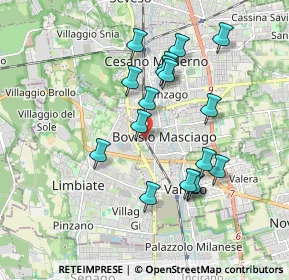 Mappa Via Mameli Goffredo, 20813 Bovisio-Masciago MB, Italia (1.70588)