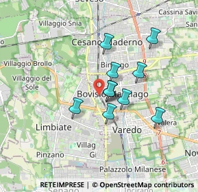 Mappa Via Mameli Goffredo, 20813 Bovisio-Masciago MB, Italia (1.24545)