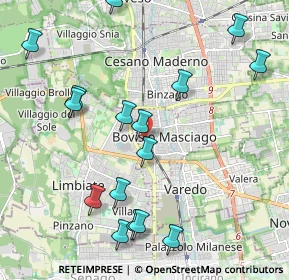 Mappa Via Mameli Goffredo, 20813 Bovisio-Masciago MB, Italia (2.33563)