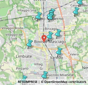Mappa Via Mameli Goffredo, 20813 Bovisio-Masciago MB, Italia (2.62857)