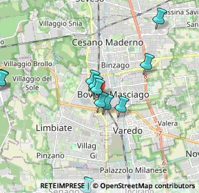 Mappa Via Mameli Goffredo, 20813 Bovisio-Masciago MB, Italia (2.05333)