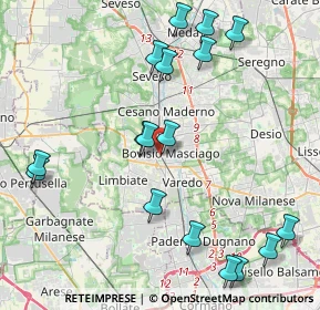 Mappa Via Mameli Goffredo, 20813 Bovisio-Masciago MB, Italia (4.81176)