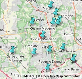 Mappa Via Mameli Goffredo, 20813 Bovisio-Masciago MB, Italia (4.74733)