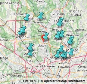 Mappa Via Mameli Goffredo, 20813 Bovisio-Masciago MB, Italia (7.434)