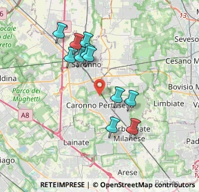 Mappa Via IV Ottobre, 21042 Caronno Pertusella VA, Italia (3.20818)