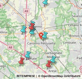 Mappa Via IV Ottobre, 21042 Caronno Pertusella VA, Italia (3.84909)