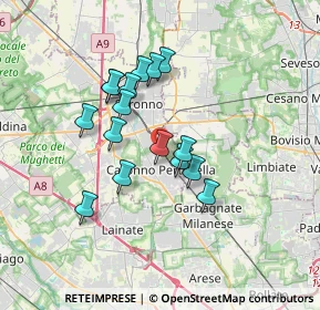 Mappa Via IV Ottobre, 21042 Caronno Pertusella VA, Italia (2.85063)
