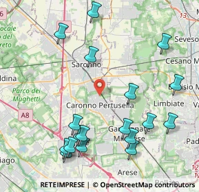 Mappa Via IV Ottobre, 21042 Caronno Pertusella VA, Italia (4.80056)
