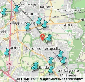 Mappa Via IV Ottobre, 21042 Caronno Pertusella VA, Italia (2.51077)