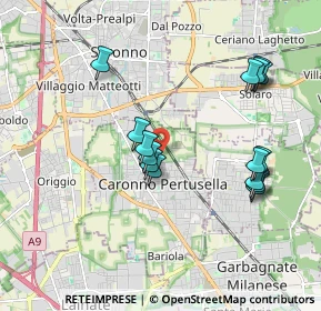 Mappa Via IV Ottobre, 21042 Caronno Pertusella VA, Italia (1.882)