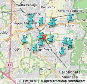 Mappa Via IV Ottobre, 21042 Caronno Pertusella VA, Italia (1.606)
