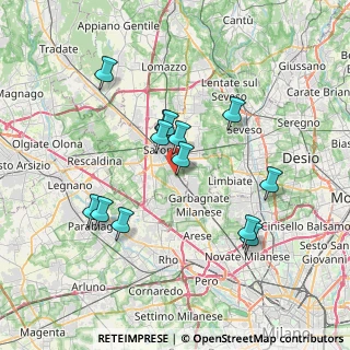 Mappa Via IV Ottobre, 21042 Caronno Pertusella VA, Italia (6.67)