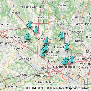Mappa Via IV Ottobre, 21042 Caronno Pertusella VA, Italia (6.6425)