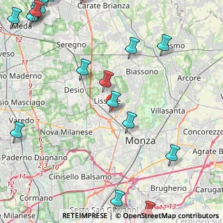 Mappa Via Giuseppe Mazzini, 20851 Lissone MB, Italia (6.69944)