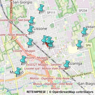 Mappa Via Giuseppe Mazzini, 20851 Lissone MB, Italia (1.0625)