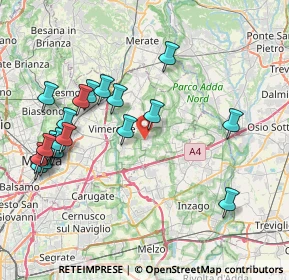 Mappa Via Leonardo da Vinci, 20876 Ornago MB, Italia (8.7695)