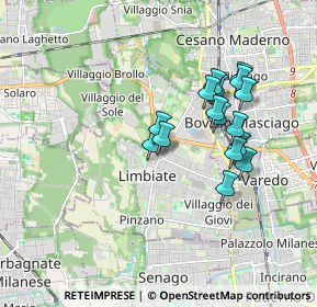 Mappa Via M. Zanetta, 20812 Limbiate MB, Italia (1.54375)