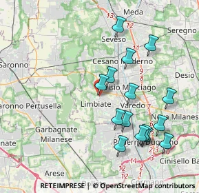 Mappa Via M. Zanetta, 20812 Limbiate MB, Italia (3.946)