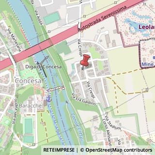 Mappa Via Crespi, 28, 24042 Capriate San Gervasio, Bergamo (Lombardia)