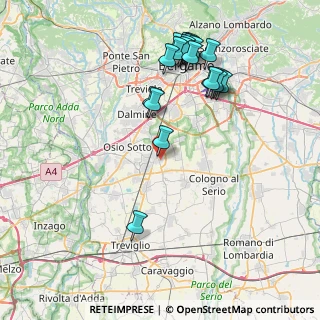 Mappa Via degli Alpini, 24049 Verdello BG, Italia (8.622)