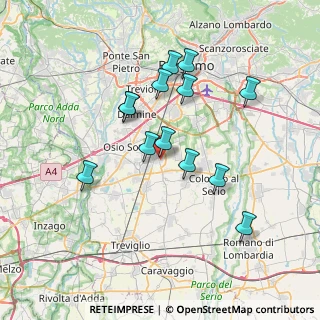Mappa Via degli Alpini, 24049 Verdello BG, Italia (6.54)