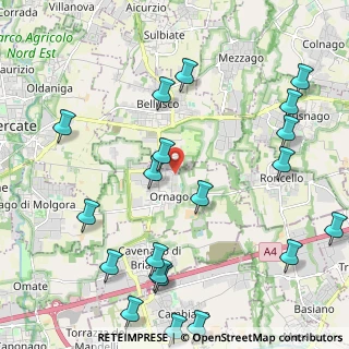 Mappa Via Faro, 20876 Ornago MB, Italia (2.764)