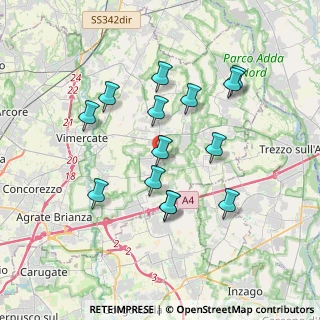 Mappa Via Faro, 20876 Ornago MB, Italia (3.38357)