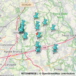 Mappa Via Faro, 20876 Ornago MB, Italia (3.4915)