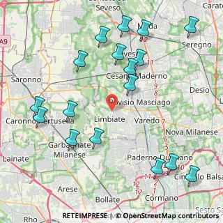 Mappa Via Fratelli Cervi, 20812 Limbiate MB, Italia (4.94647)