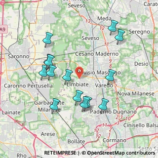 Mappa Via Fratelli Cervi, 20812 Limbiate MB, Italia (3.955)