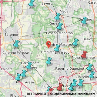 Mappa Via Fratelli Cervi, 20812 Limbiate MB, Italia (6.714)
