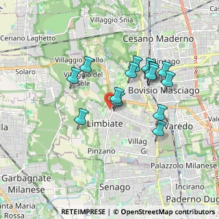Mappa Via Fratelli Cervi, 20812 Limbiate MB, Italia (1.58)