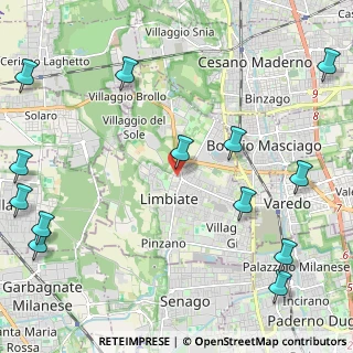Mappa Via Fratelli Cervi, 20812 Limbiate MB, Italia (3.09538)