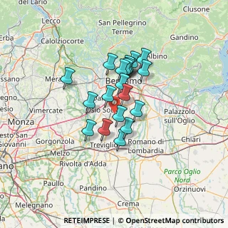 Mappa Via Merisi, 24049 Verdello BG, Italia (9.6715)
