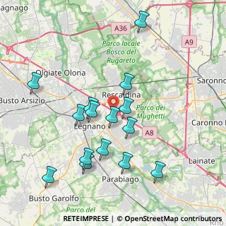 Mappa Via Ragazzi del, 20025 Legnano MI, Italia (3.866)