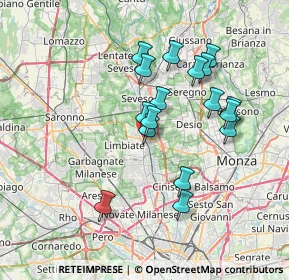 Mappa Via Francioli, 20813 Bovisio-Masciago MB, Italia (6.47294)