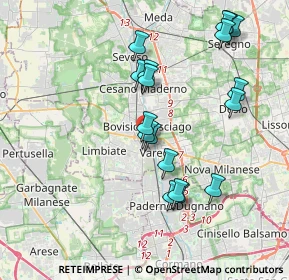 Mappa Via Francioli, 20813 Bovisio-Masciago MB, Italia (3.82)