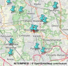 Mappa Via Francioli, 20813 Bovisio-Masciago MB, Italia (4.96308)